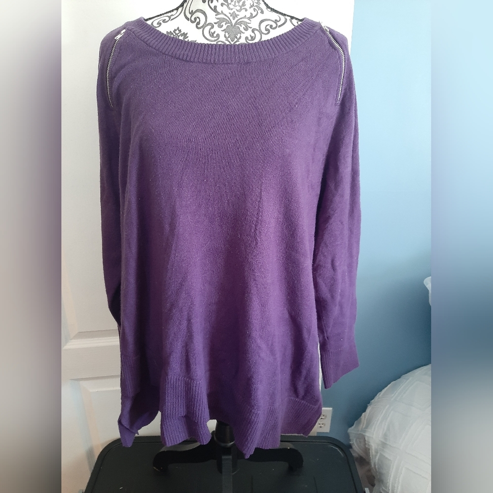 Women's Meri Skye purple sweater with long sleeves size 2X